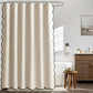 Waterproof Shower Curtain Thick Boho Wavy Edge With Rustproof Hooks