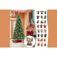 24Pcs Highland Cow Acrylic Ornaments Christmas Advent Calendar
