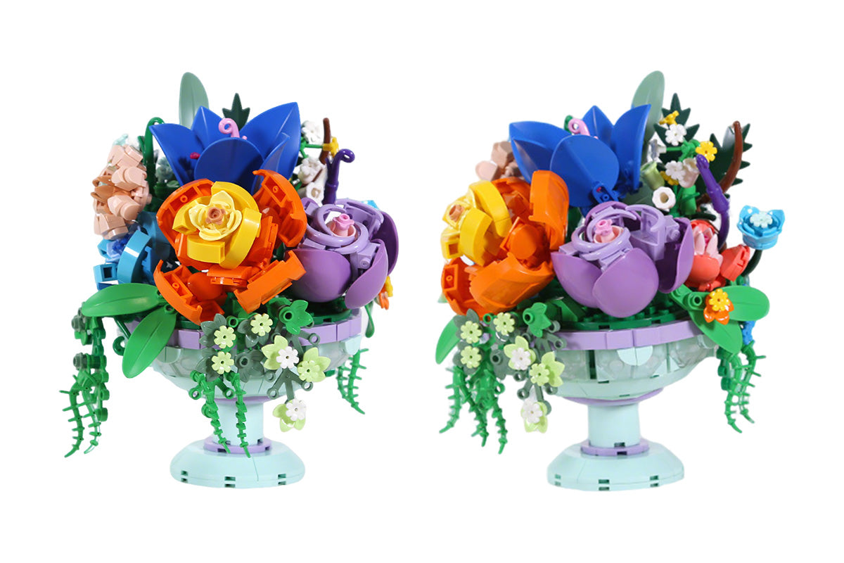622pcs DIY Flower Bouquet Building Blocks Artificial Floral Arrangement Bricks Toy Compatible with LEGO