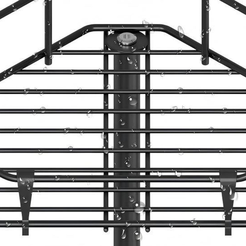 4 Tier No Drill Corner Shower Shelf with Hooks