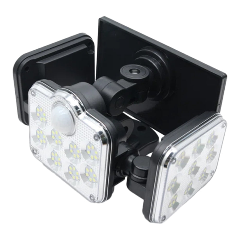 138 LEDs 3-Head Solar Motion Sensor Outdoor Wall Security Light