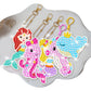 DIY Mermaid Rhinestone Painting Keychain Kits Unicorn Christmas Rhinestone Painting Kit Christmas Tree Hanging Ornaments