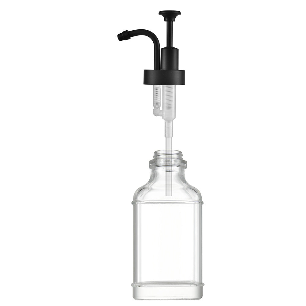 2 Pack 500ml Square Glass Syrup Soap Dispenser Bottles with Funnel