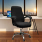 Water-Resistant Stretch Computer Office Chair Cover Durable Zipper Design-Black