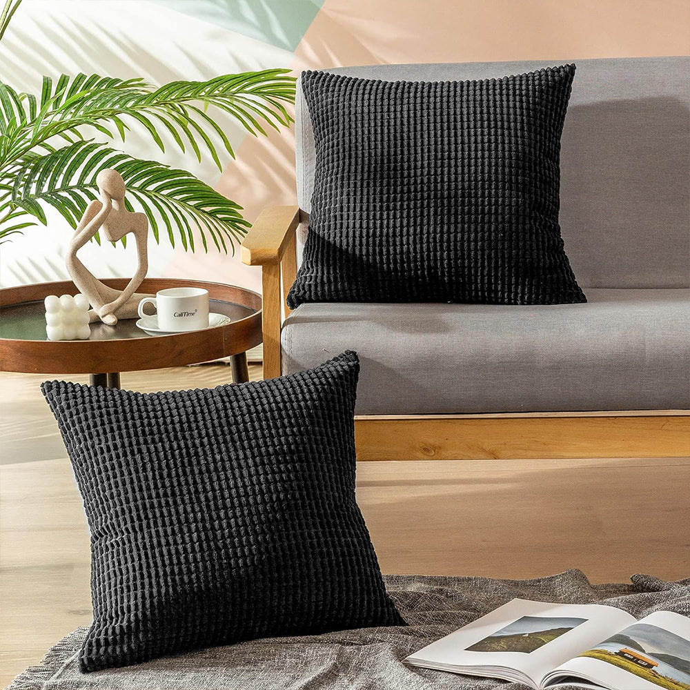 2Pcs Corduroy Lounge Cushion Cover