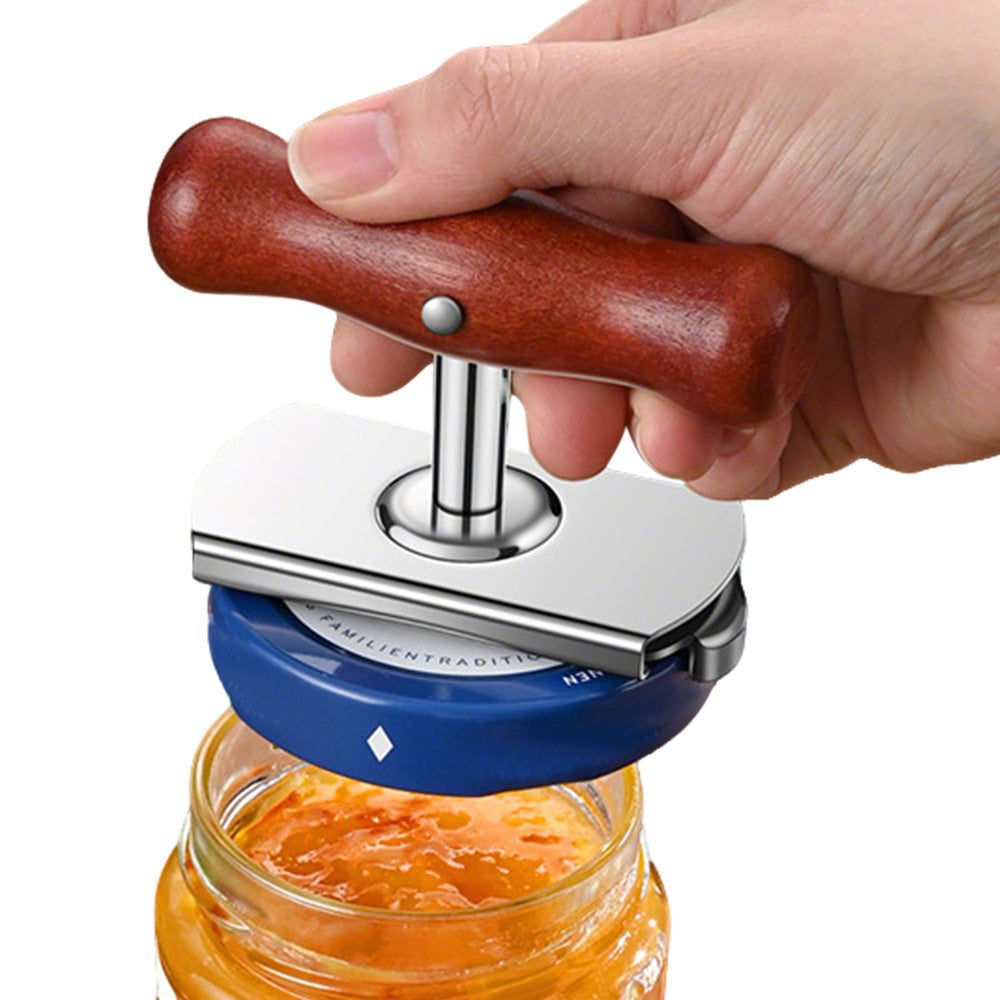 Wooden Handle Jar Opener Adjustable Bottle Opener for Kitchen 3 to 13 cm