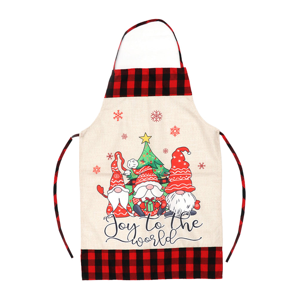 Christmas Kitchen Cooking Aprons Sleeveless Apron Funny Christmas Baking Apron-Stripes Hat