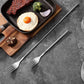 2Pcs Stainless Steel Telescopic Extendable Dinner Fruit Dessert Long Cutlery Forks