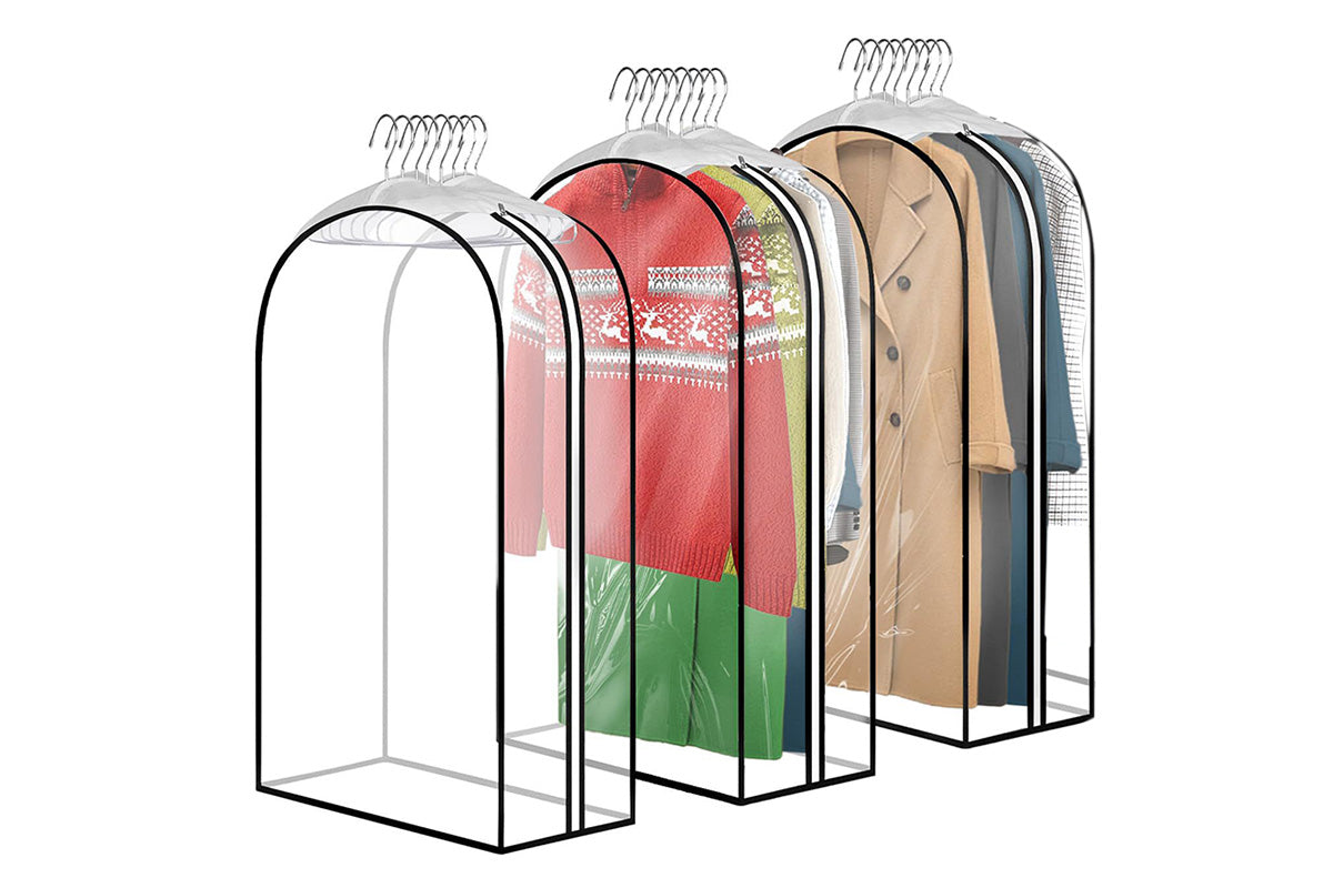 All Clear Garment Bags Hanging Clothes Waterproof for Suit Shirts Coats Dresses