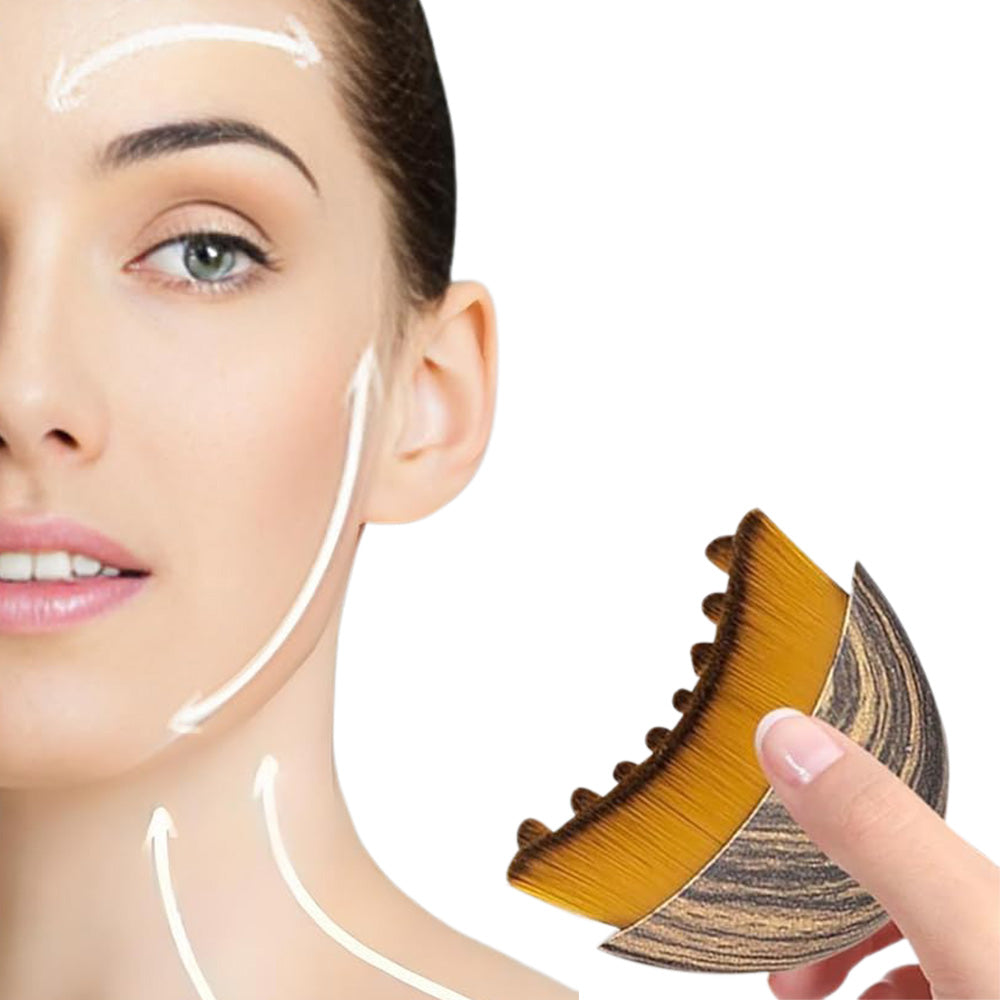 2Pcs New Lymphatic Contour Face Brush Gua Sha Skin Massage Care Tool