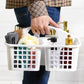 4 PCS Shower Caddy with Handle 3 Compartments Plastic Organizer Basket for Bathroom Kitchen