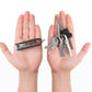 Leather Smart Key Holder Folding Key Organizer Clip Compact Keychain