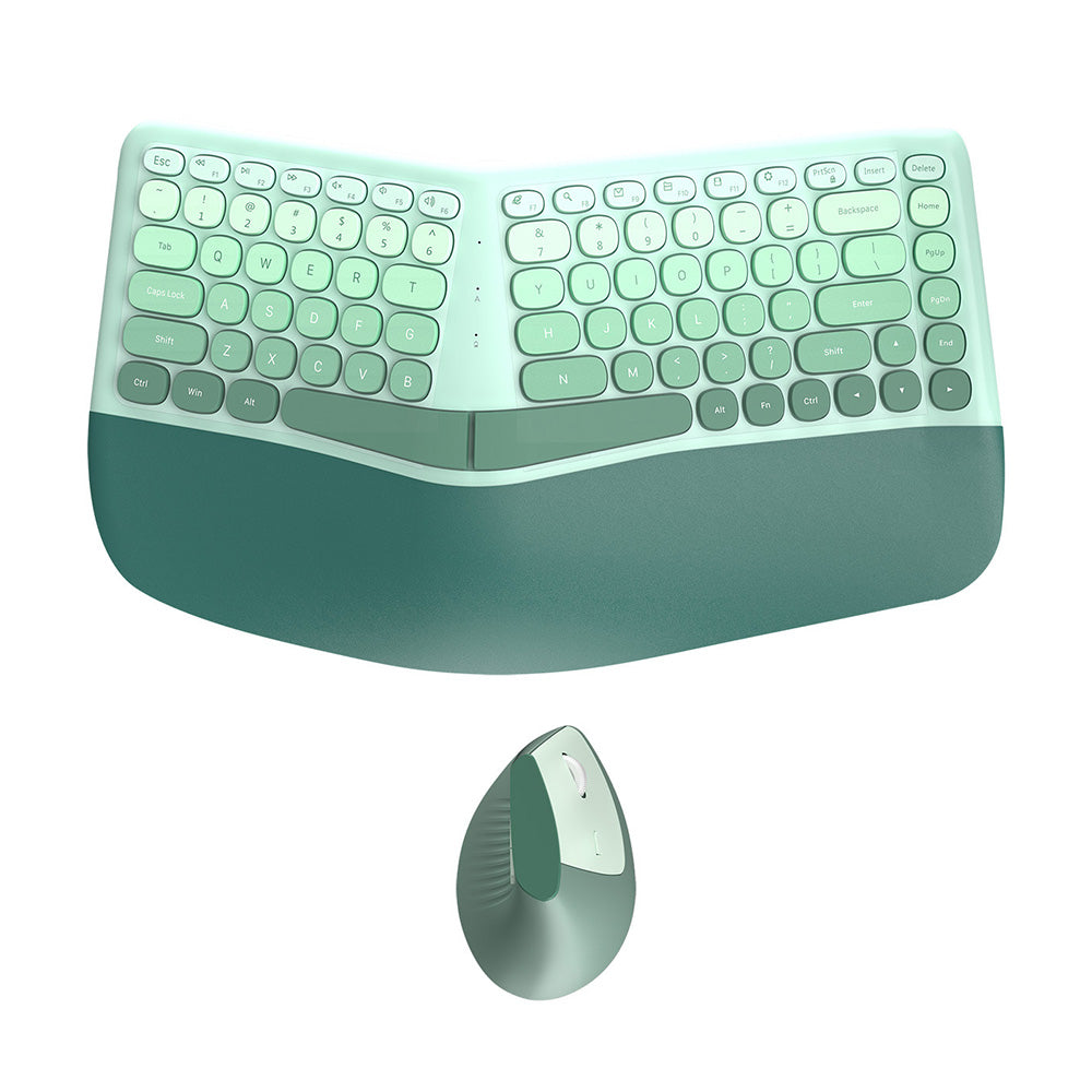 2.4G Wireless Keyboard and Mouse Set with Ergonomic Design 84 Key Keyboard and 6 Button Mouse
