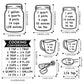 Kitchen Conversion Chart Sticker Set Transparent