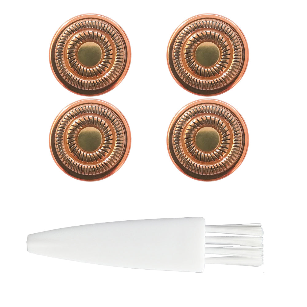 4Pcs Replacement Heads for Facial Hair Remover 18K Gold Plated Blades