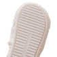 Women Fuzzy Cross Band Slippers Plush Indoor House Shoes Non Slip-White