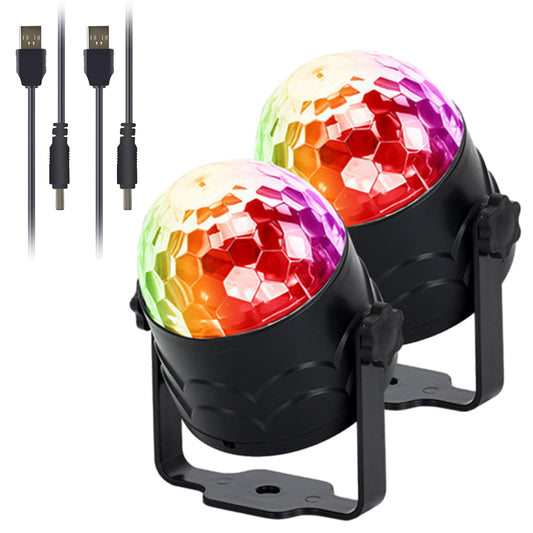 2Pcs Disco Ball RGB Stage Lighting Party Lamp