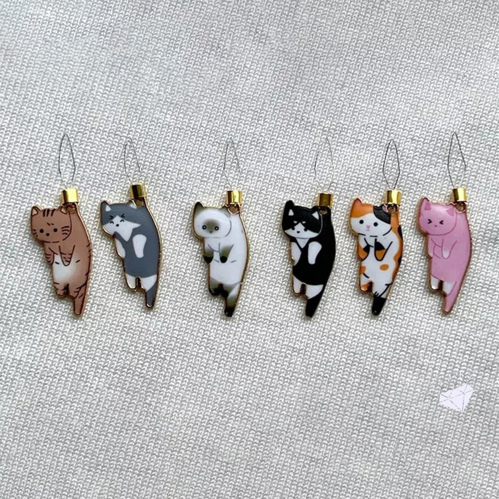 6 Pack Cute Cat Needle Threader Set