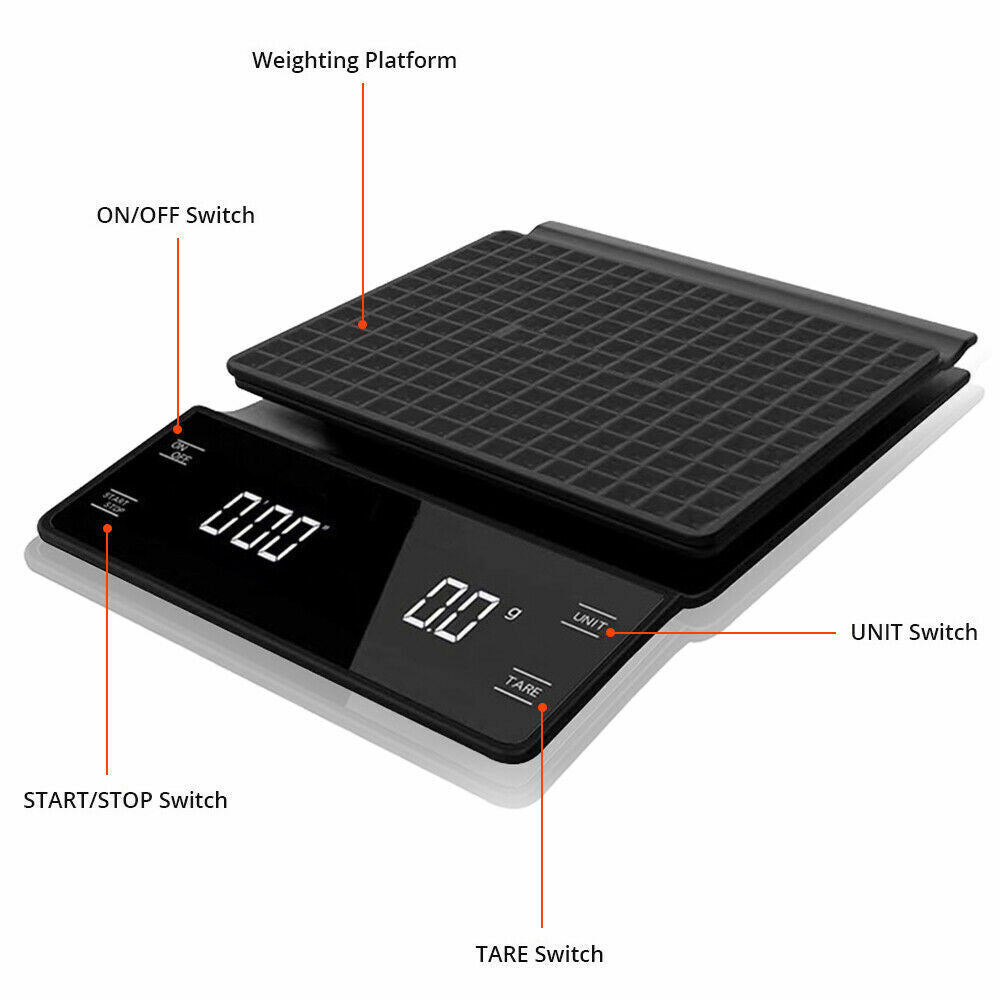 Kitchen Electronic Coffee Scale with LCD Display