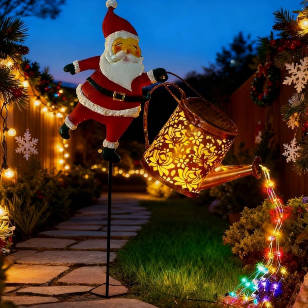 Solar Santa Claus Garden Stake Light Outdoor Christmas Yard Decoration LED