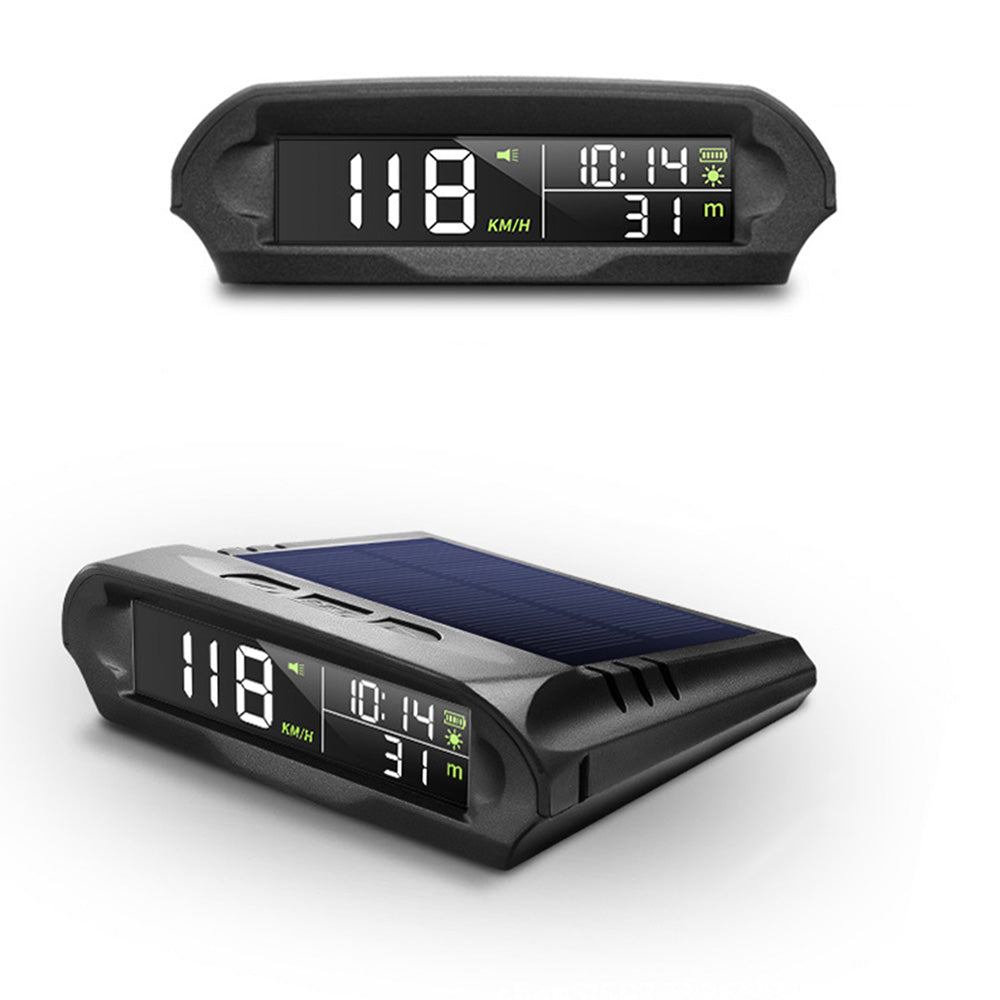 Wireless Car HUD HEAD-UP DISPLAY Solar Panel Digital Speedometer