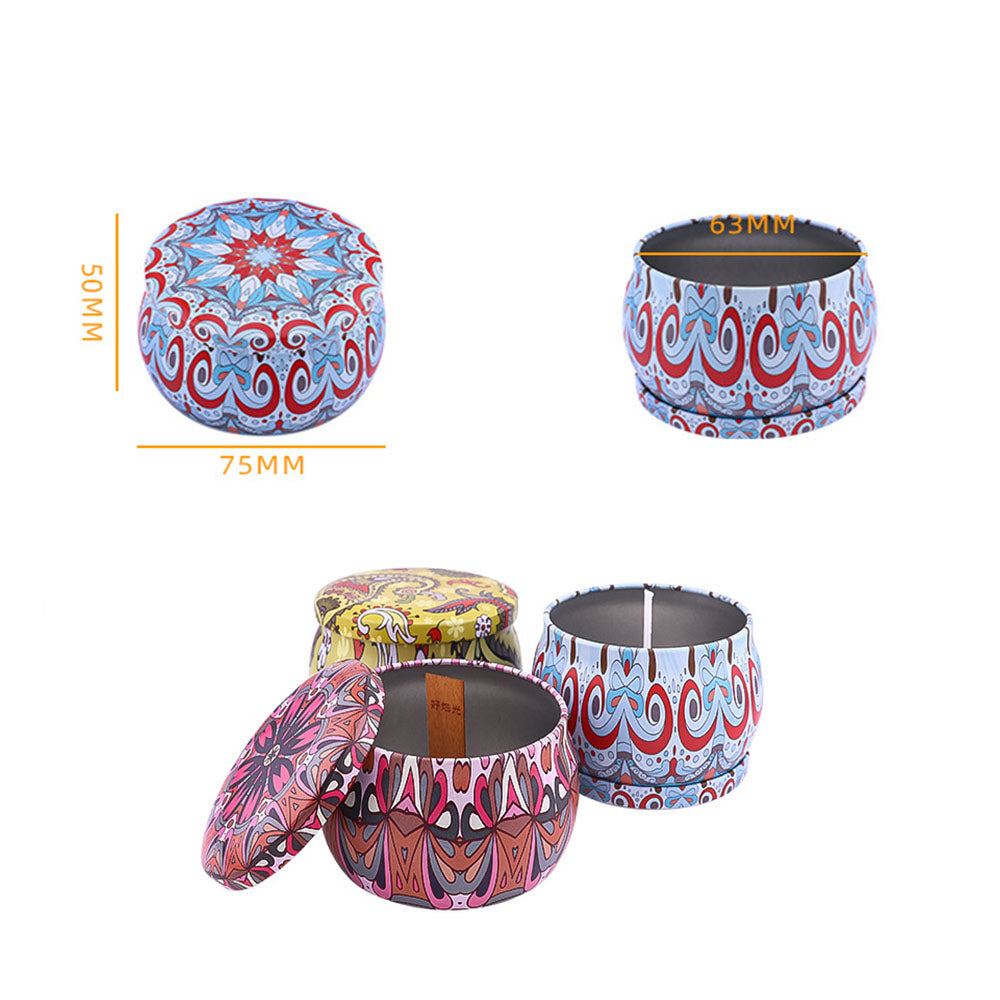 12Pcs Empty Tinplate Candle Box Tins Jars Container for DIY Candle Making