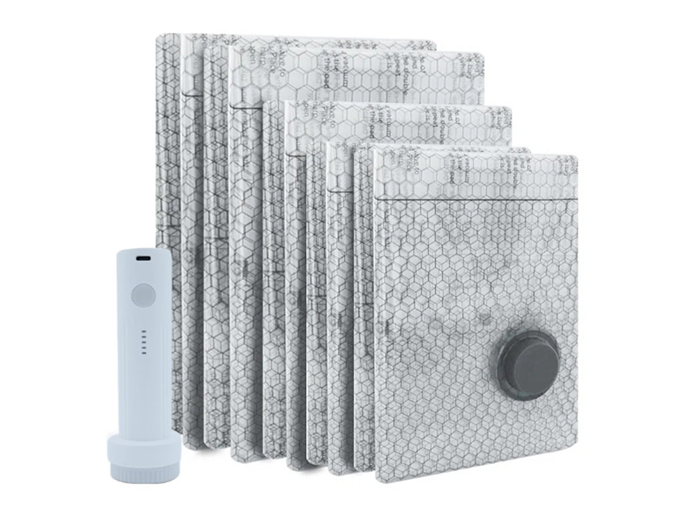 12Pcs Travel Vacuum Storage Bags with Electric Pump Space Saver Packing Bags