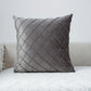 Velvet Rhombus Pleated Cushion Cover for Sofa Bedroom and Window Seat-Grey