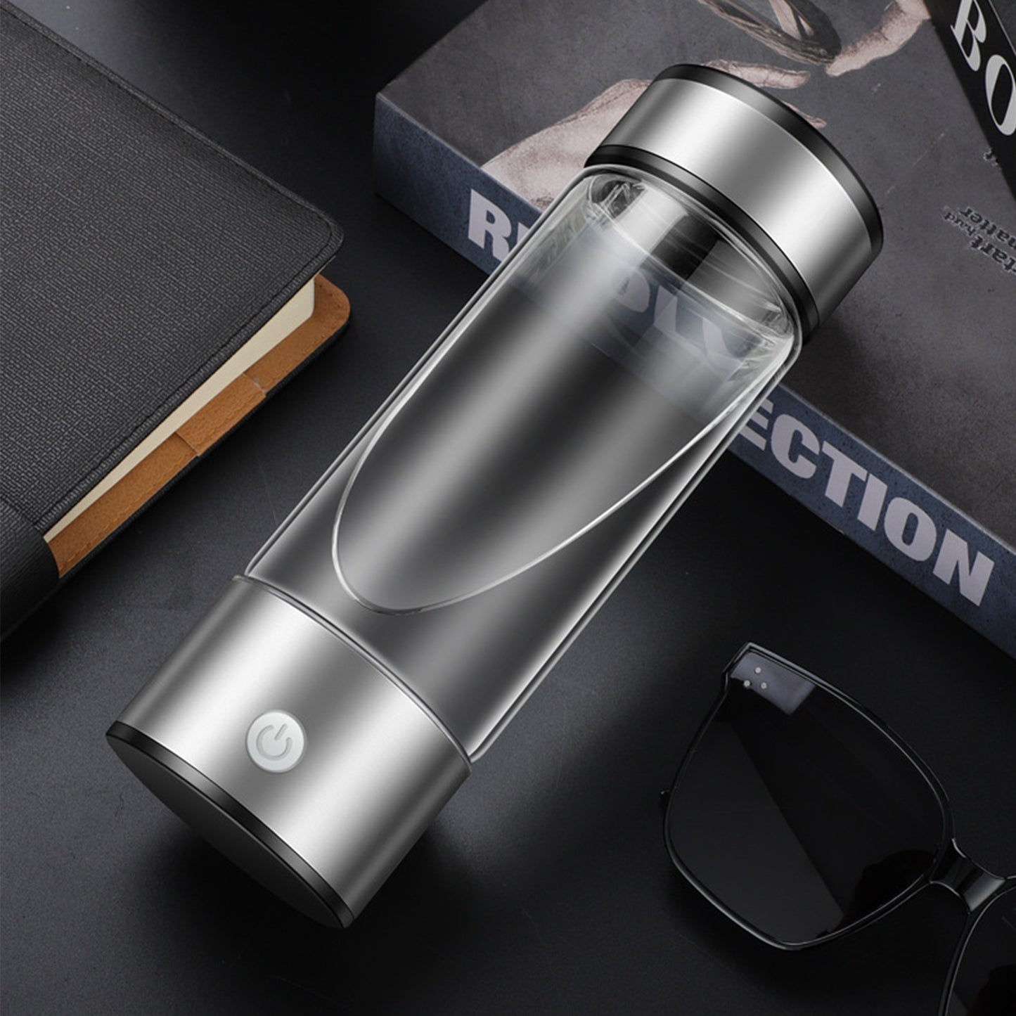 1000mAh 450ml Hydrogen Rich Water Cup Portable USB Rechargeable Ionized Water Generator