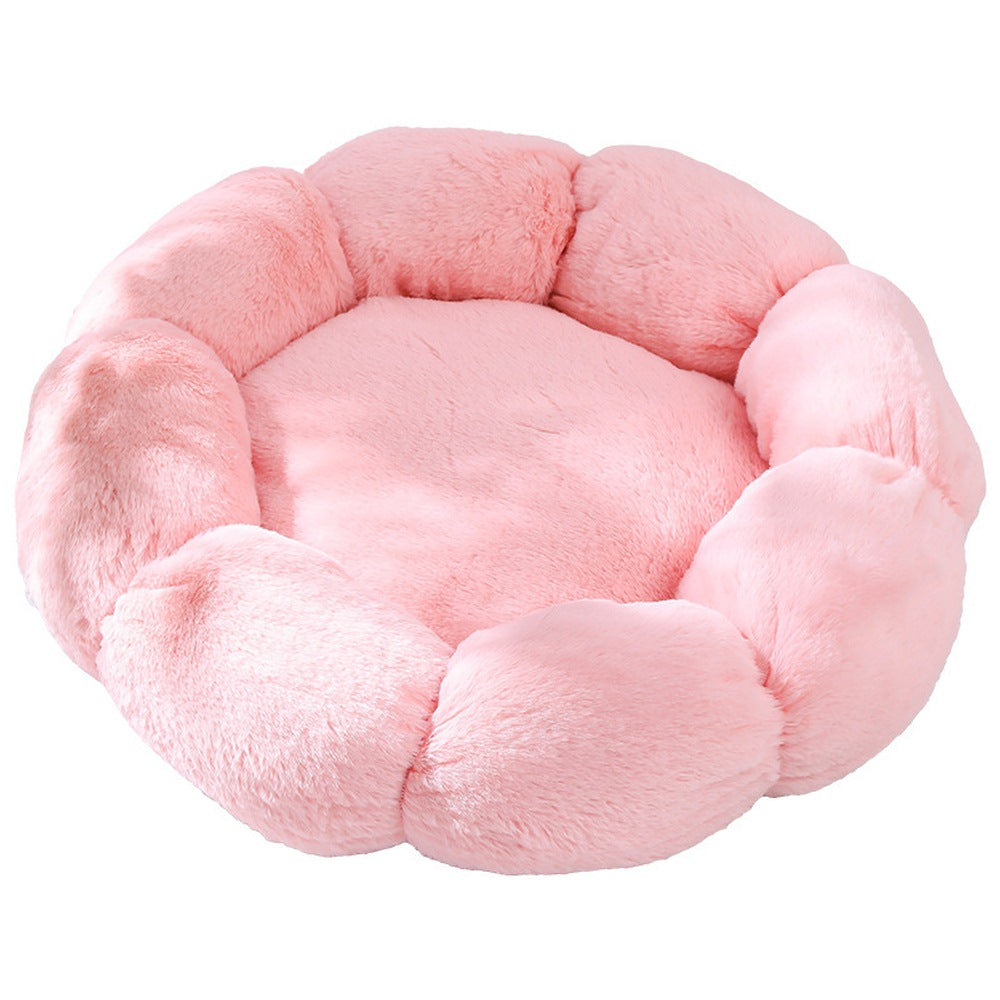 Flower Shape Pet Bed Cat Beds Dog Bed Cats Calming Pet Beds Round Dog Bed-Pink