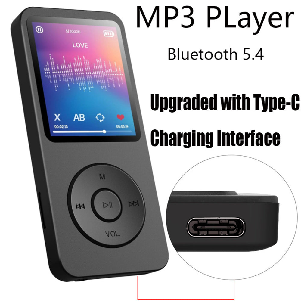 MP3 Player with Bluetooth 5.4 Portable Digital Lossless Music MP3 MP4 Player