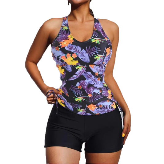 Tank & Short Swimwear Set -Purple