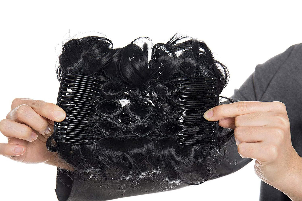 Curly Hair Bun Extension Messy Bun Hairpiece for Instant Updo