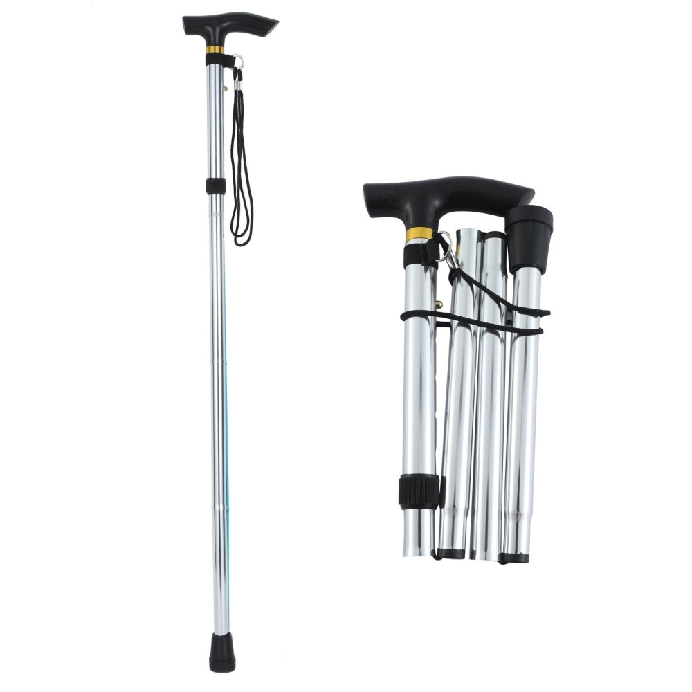 Lightweight Adjustable Folding Walking Stick Aluminium Travel Cane Non Slip