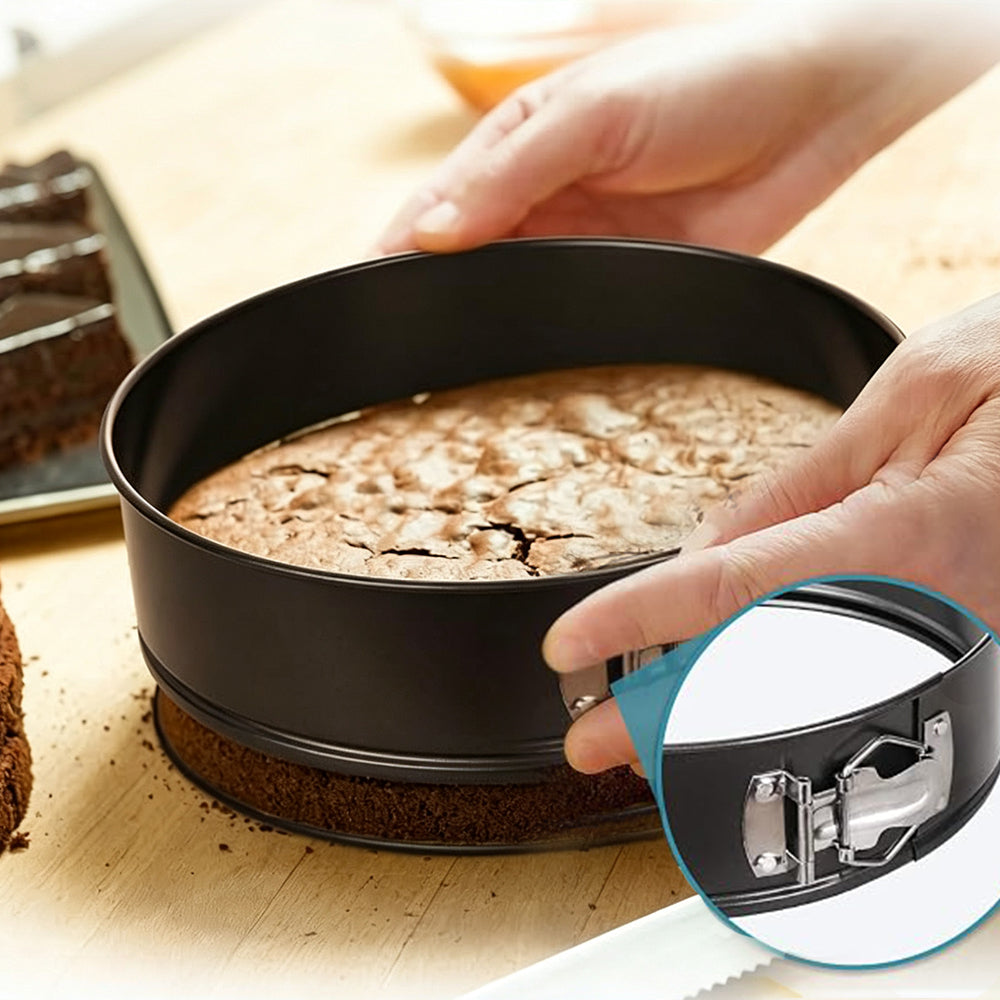 3Pcs Round Springform Cake Pan Set with Clasp