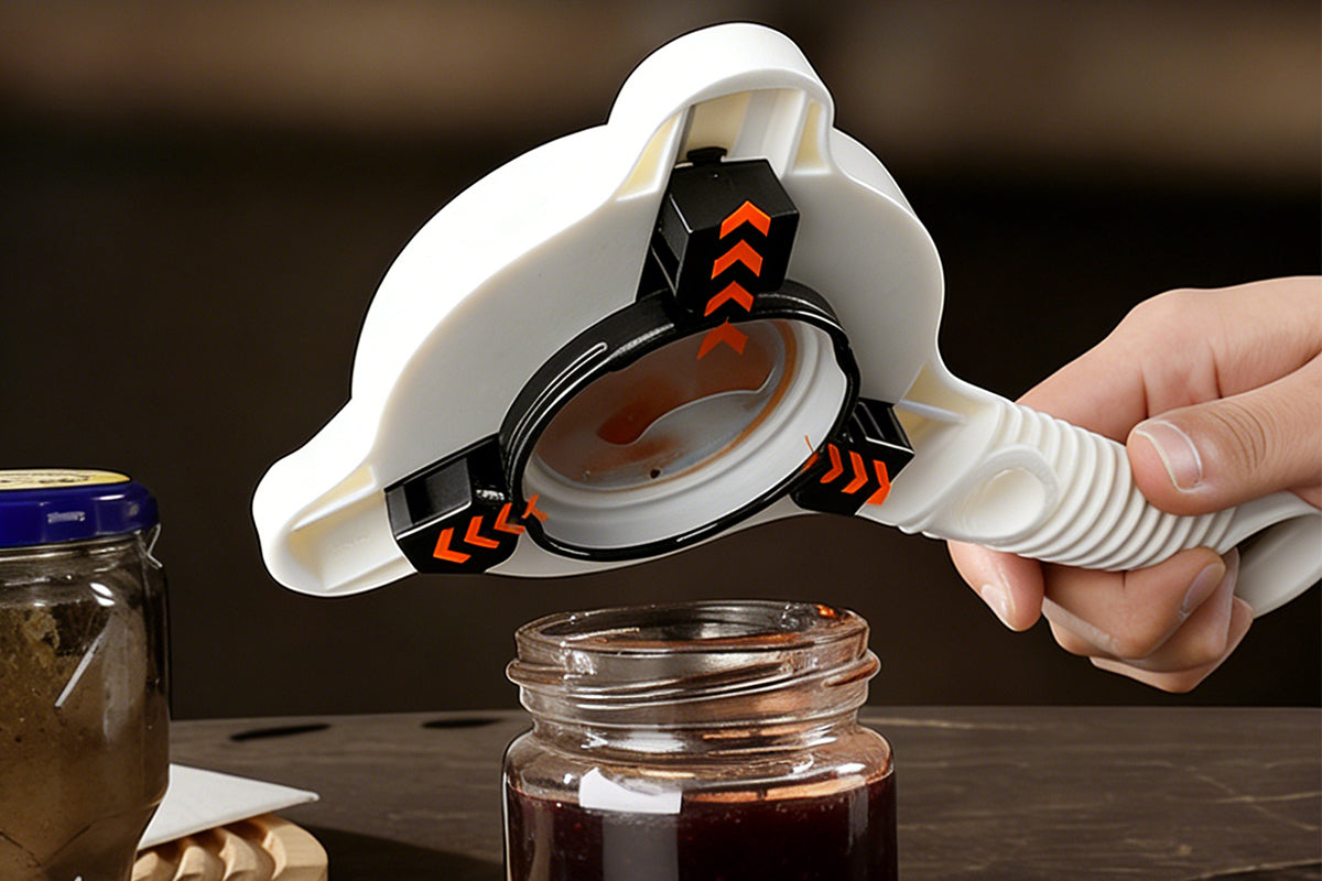 4-in-1 Universal Jar and Bottle Opener Adjustable Cap Opener for Easy Grip