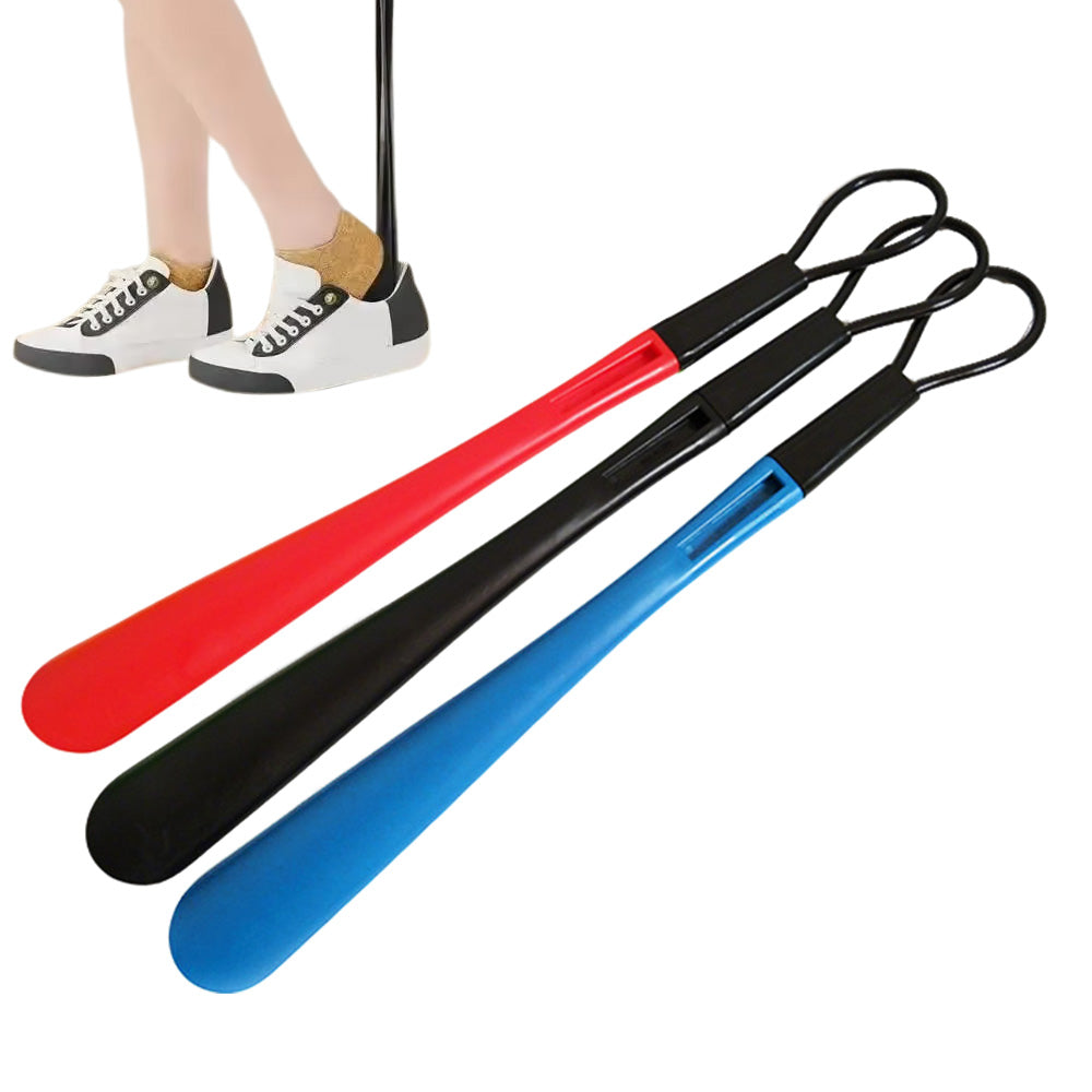 3 Pack Long Handle Shoe Horn with Hanging Hole for Elderly Pregnant Women Travel