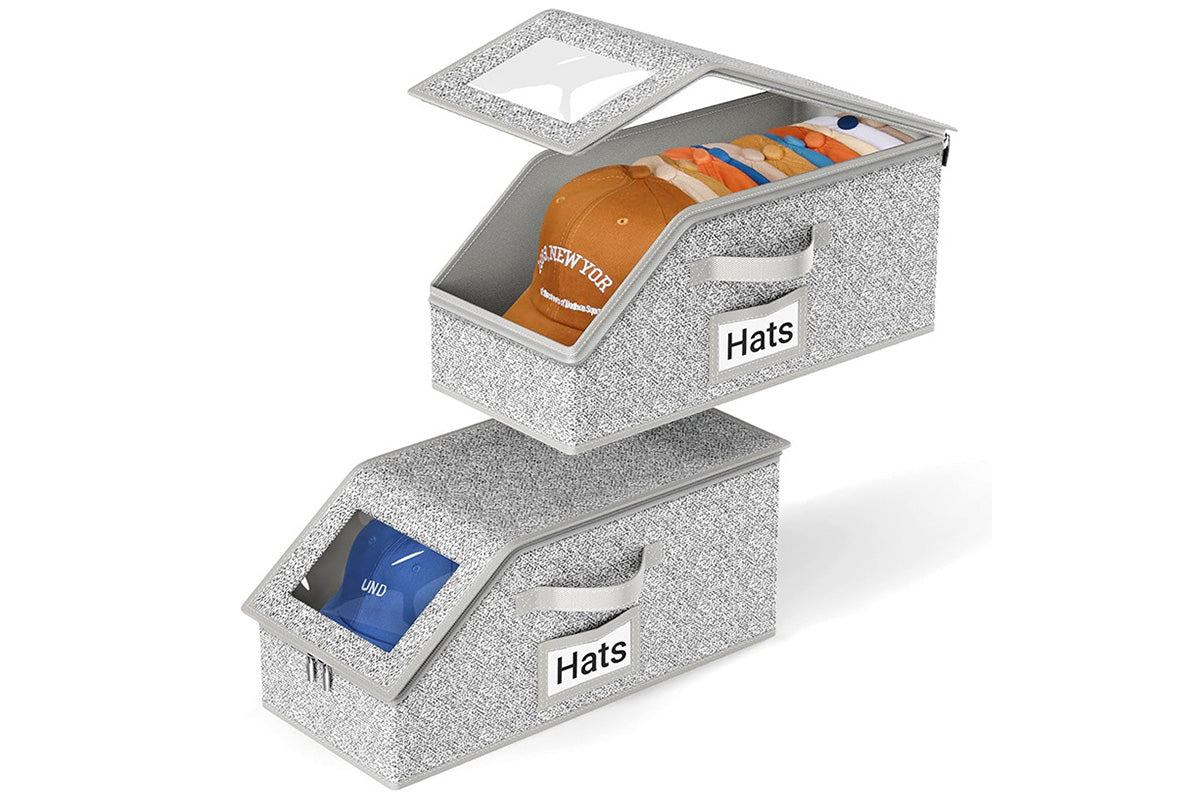 Stackable Hat Storage for Baseball Caps Hat Organizer Holds up to 12 Caps