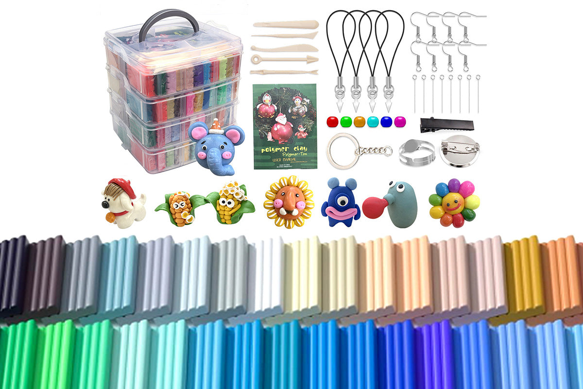 82-Color Air Dry Clay Modeling Set with Sculpting Tools