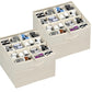 Shoe Organizer for Closet Foldable Shoe Storage Containers with Adjustable Dividers and Transparent Cover