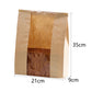 50Pcs Paper Bread Bags with Window Bread Bags and Wire Seal