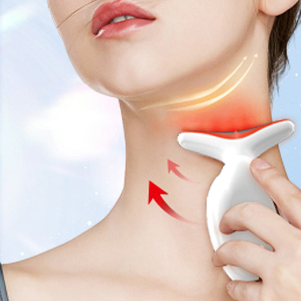 7 Colour LED Neck and Face Massager for Skincare