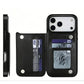 Leather Wallet Case for iPhone 17 Series Double Secure Flip Closure Full Body Drop Defense-Black