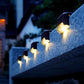 4Pcs LED Solar Fence and Step Lights for Outdoor Garden Stairs and Deck