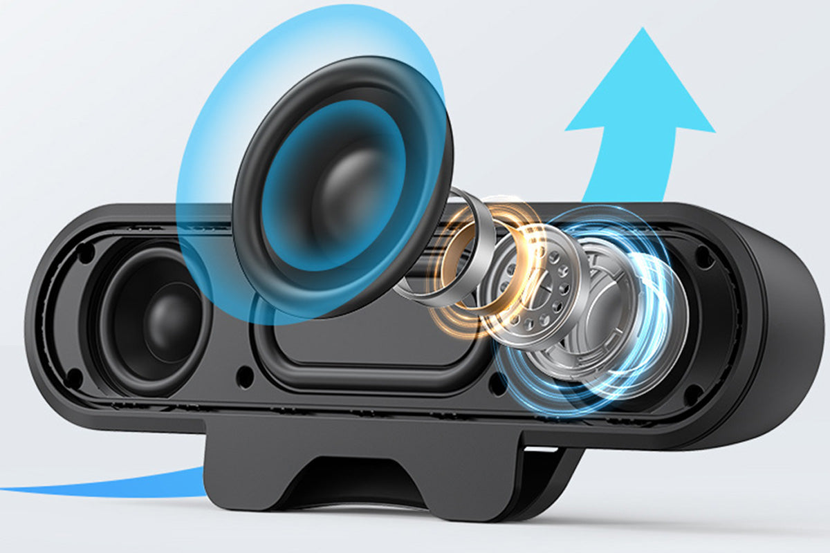 USB Clip-On Speaker 10W High Power Portable Soundbar