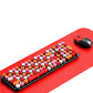 Colorful Round Key Computer Wireless Keyboard and Mouse Combo