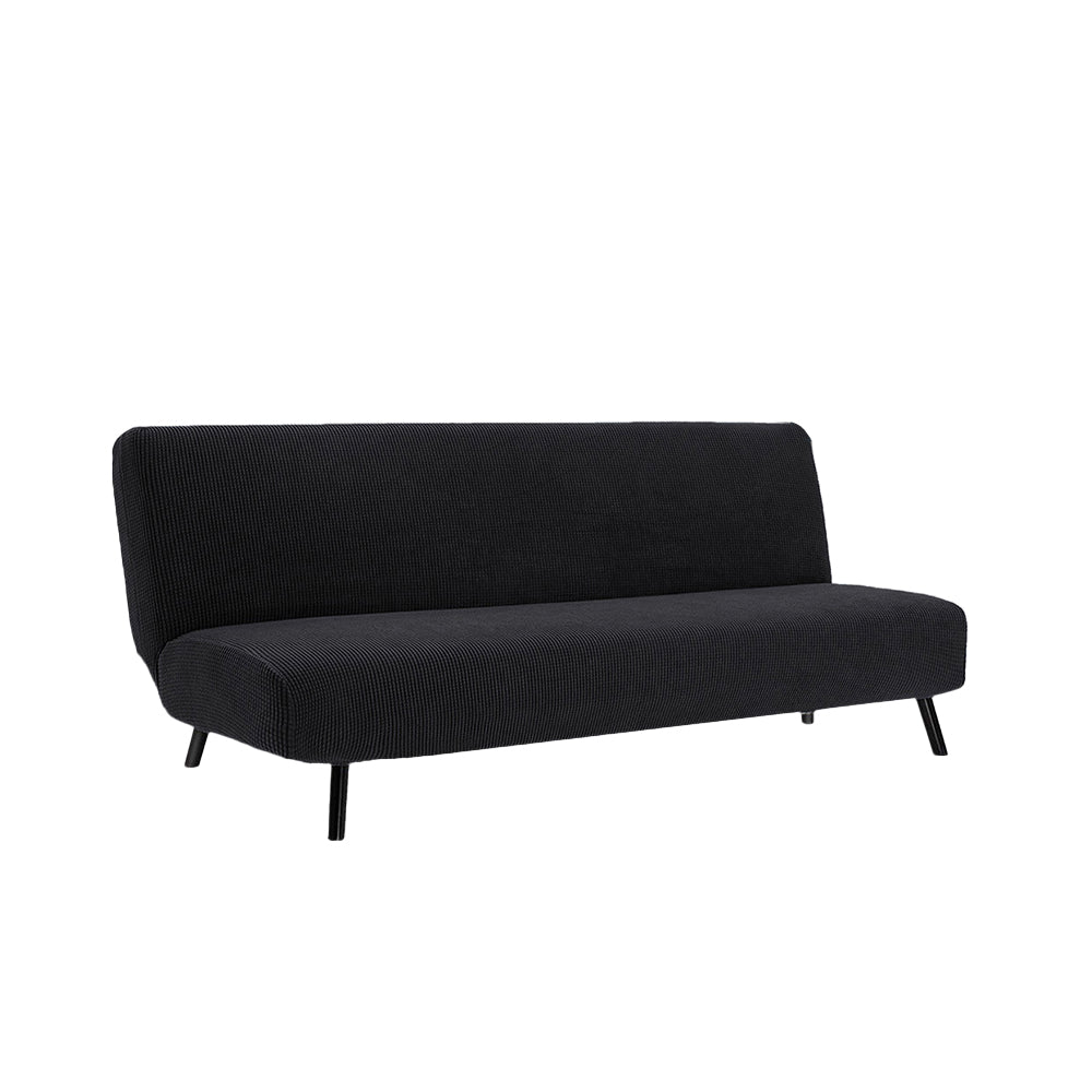 Armless Solid Color Stretch Folding Sofa Bed Cover
