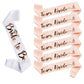 7Pcs Bride Sash Set-1 White Bride to Be Sash 6 Black Team Bride