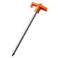 10 Pack 7 Inch Tent Stakes Carbon Steel Rustproof Orange Top for Camping Canopy Securing