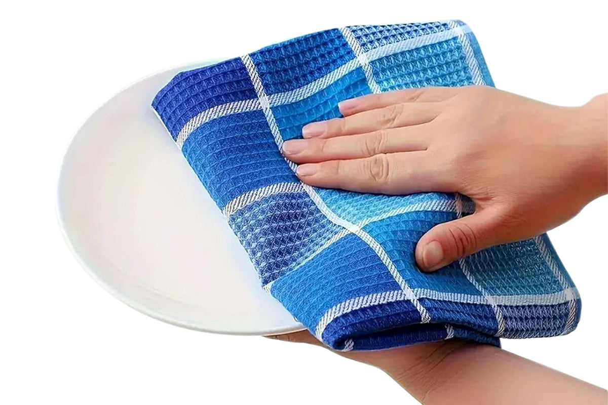 4Pcs Polyester Cotton Kitchen Tea Towels High Absorbent Dish Cloths